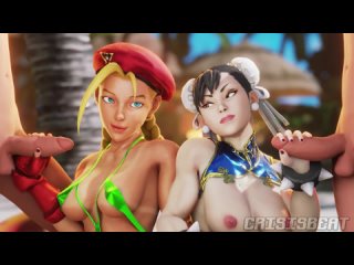 chun li and cammy get fucked on the beach - chun and cammy fuck on the beach porn hentai porno hentai